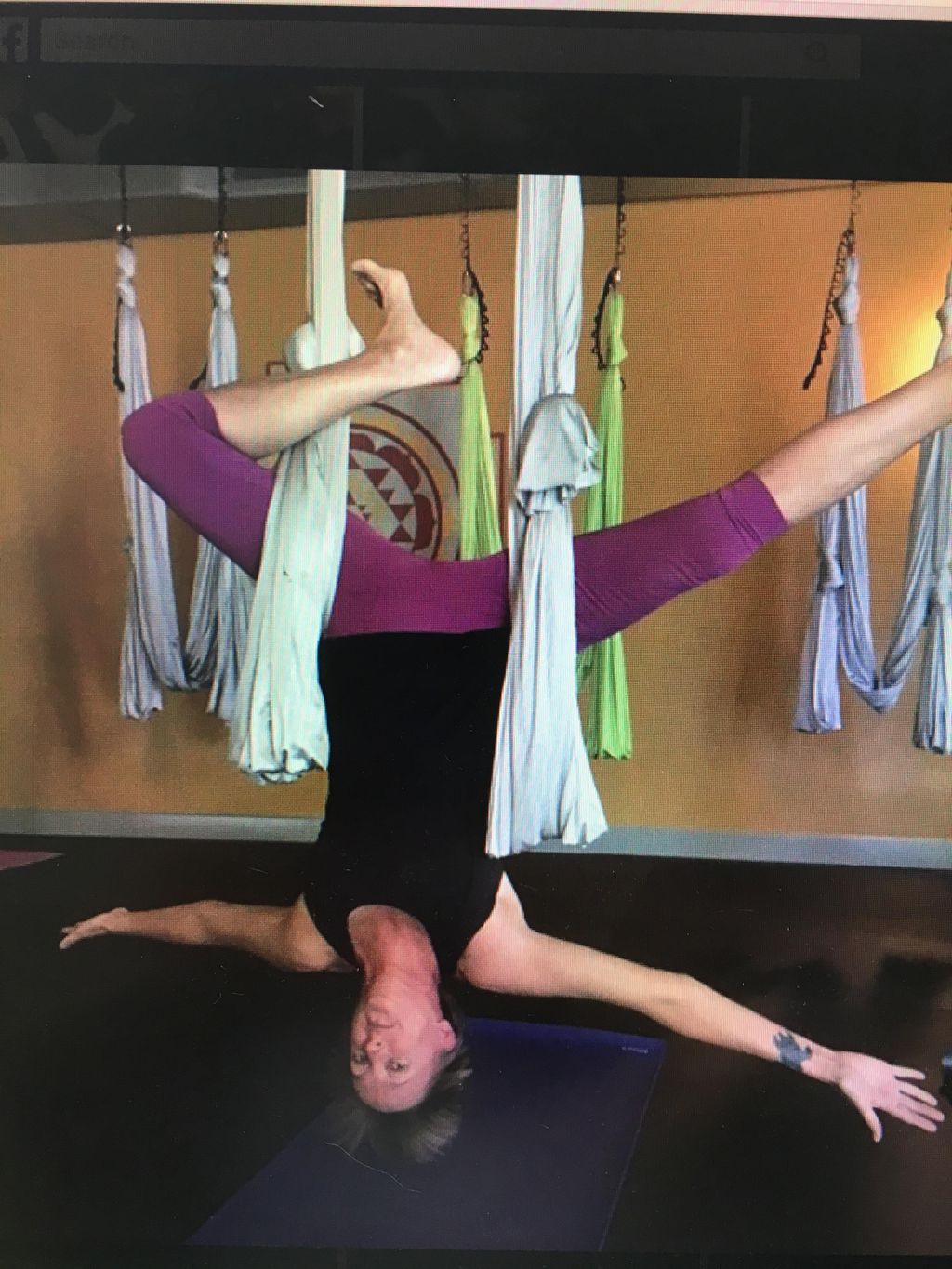 A little aerial yoga action!