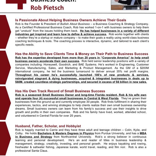 Rob Pietsch - Owner, Bio