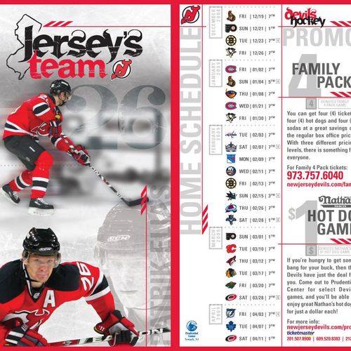 New Jersey Devil (NHL) Newspaper Insert; front and
