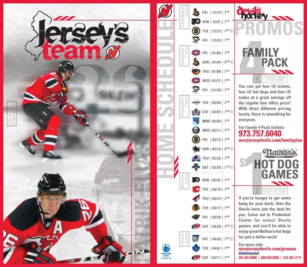 New Jersey Devil (NHL) Newspaper Insert; front and