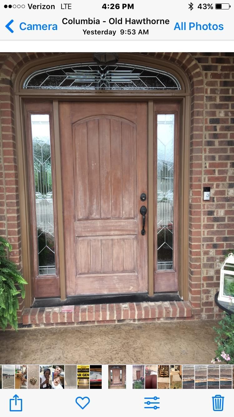 Sun damaged fiberglass door