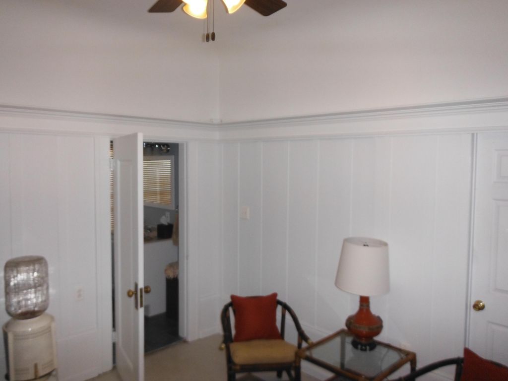 Sun Room - Removed carpet and painted flooring.  P