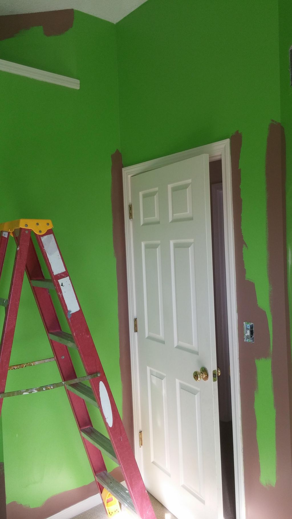 Green room before/ cut in process.