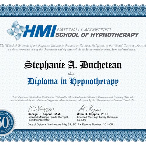 Completed 300 hours of hypnotherapy instruction at