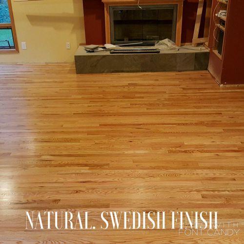 Site Finish floor (Red Oak - natural) with 3 coats
