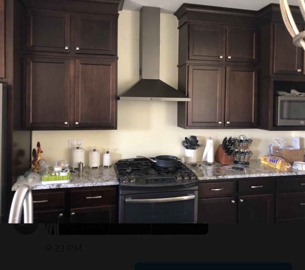 Before installation of backsplash 