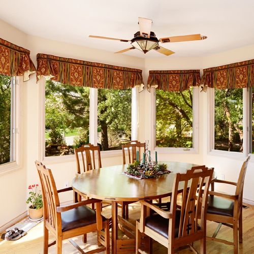 Kitchen Nook - Custom Valences to complement the l