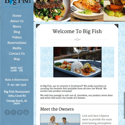 Website Design - Restaurant