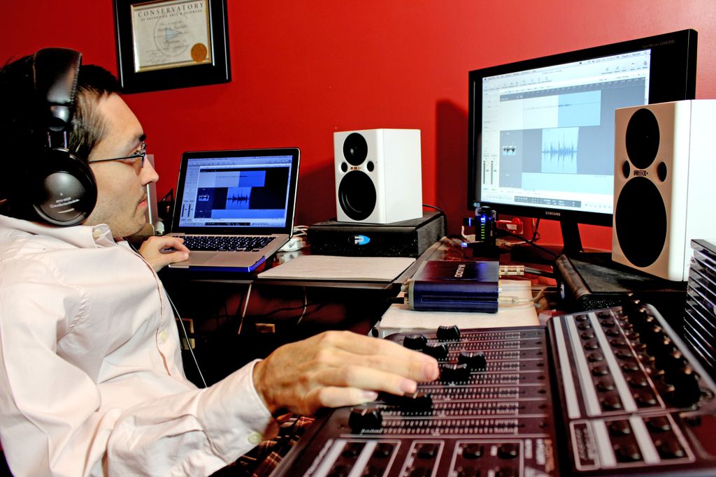 Working in the studio 2014