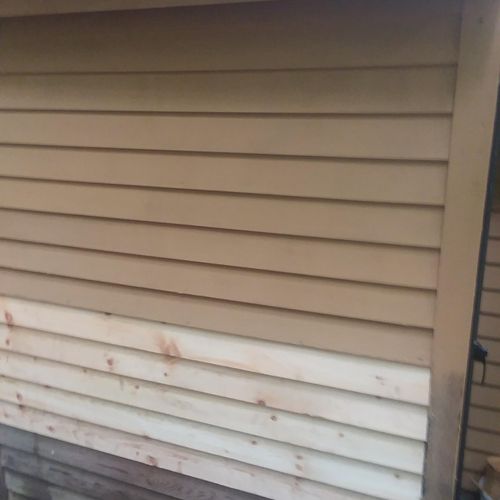 small repair of rotted siding. 