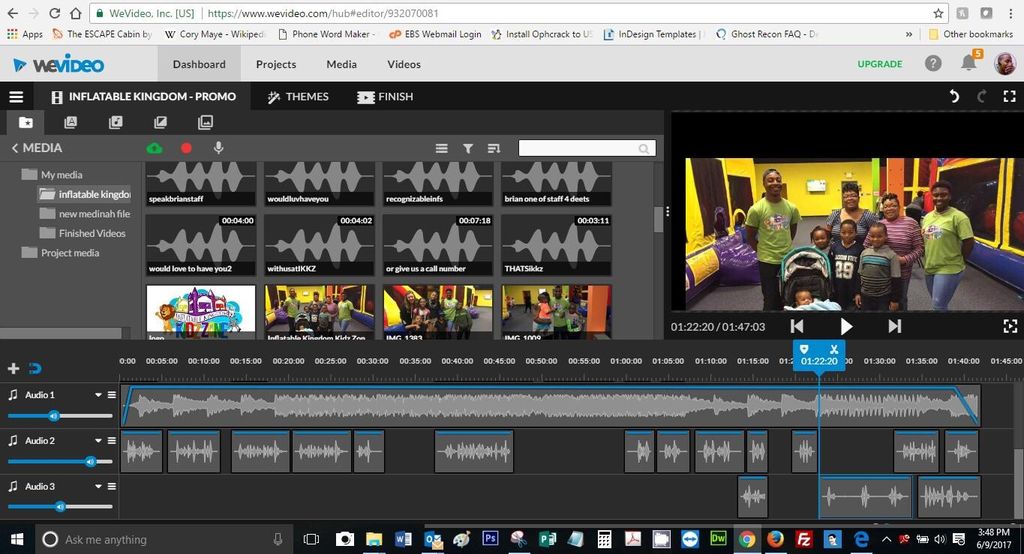 working on rendering a video promo