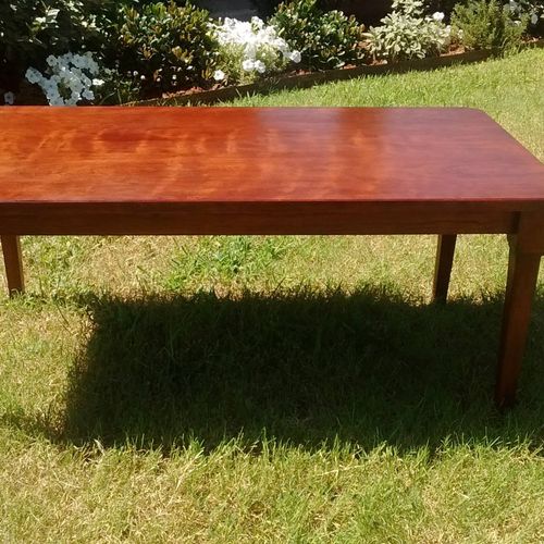 Cherry coffee table finish with shellac