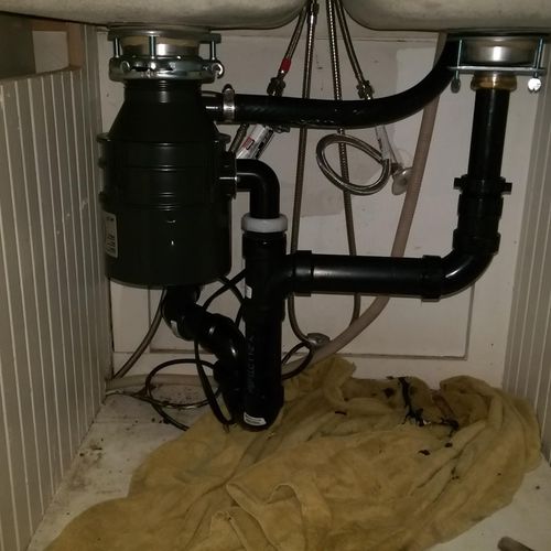 New Garbage Disposal with ABS drains