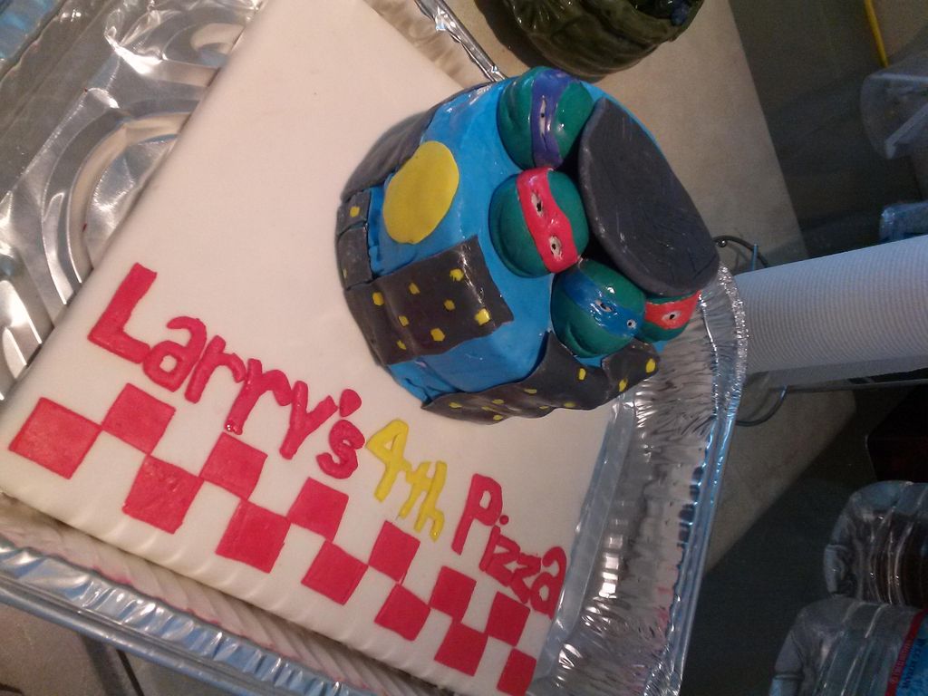 Ninja Turtle Theme cake with homemade fondant