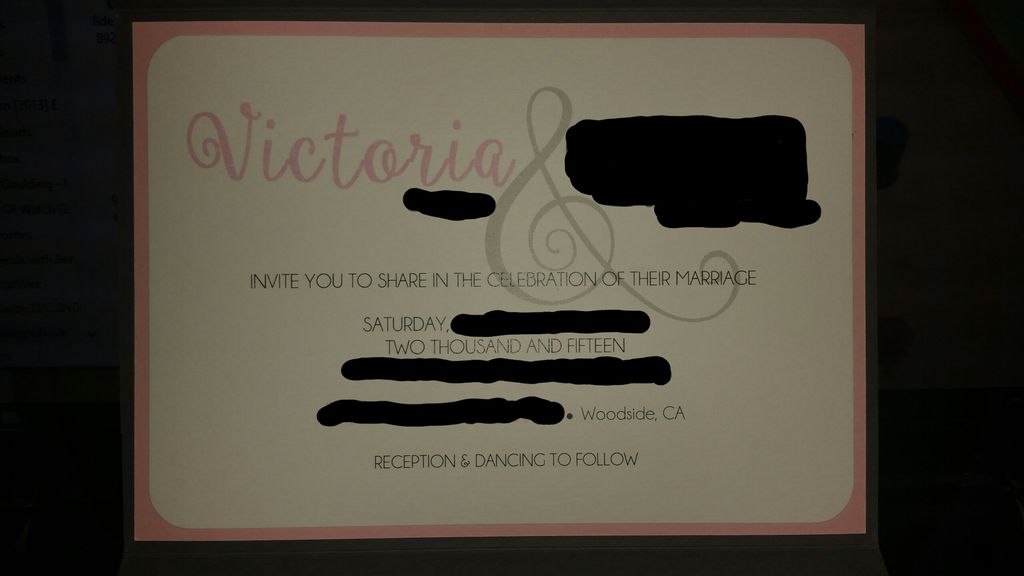 My wedding invitation that I designed myself