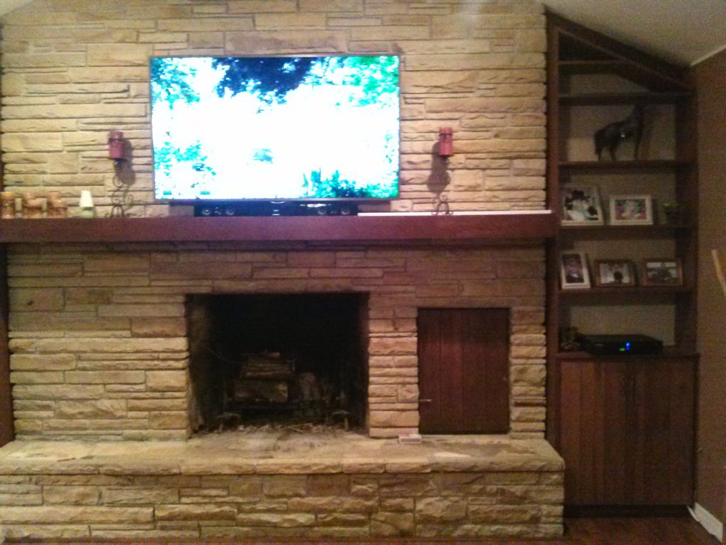 TV Mounting Over Fireplace (with wires hidden)