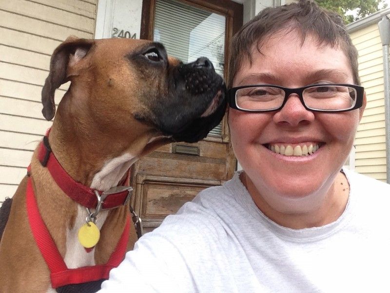 me and spicy. she was a daily walking client for s