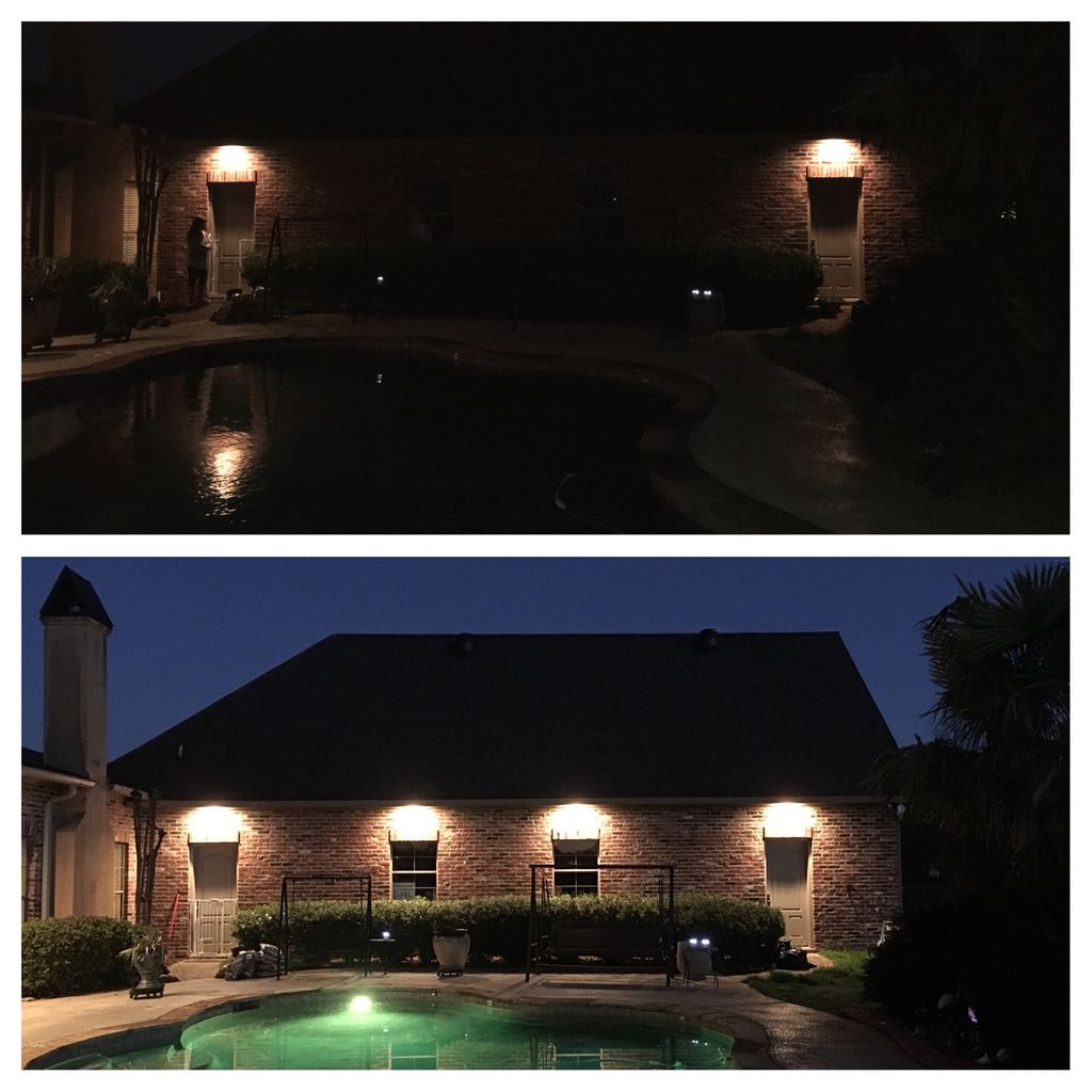 Custom exterior lighting in the Shreveport/Bossier