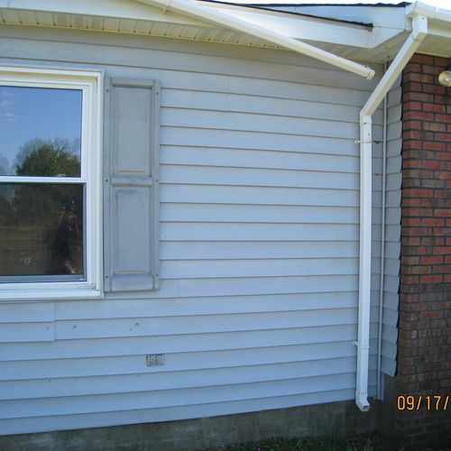 After removal of Mildew and Mold on siding of hous