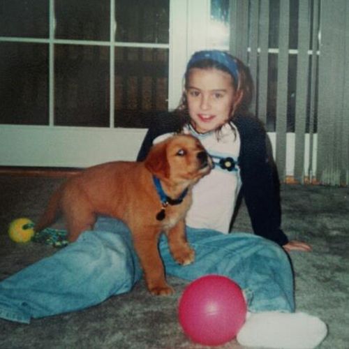 Me & my puppy when I was 8 years old!