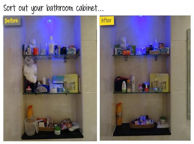 Declutter your bathroom cabinet! Check old out dat