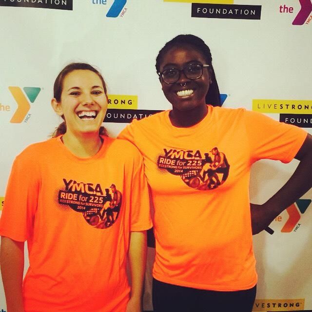 A student and I participating in the YMCA Livestro