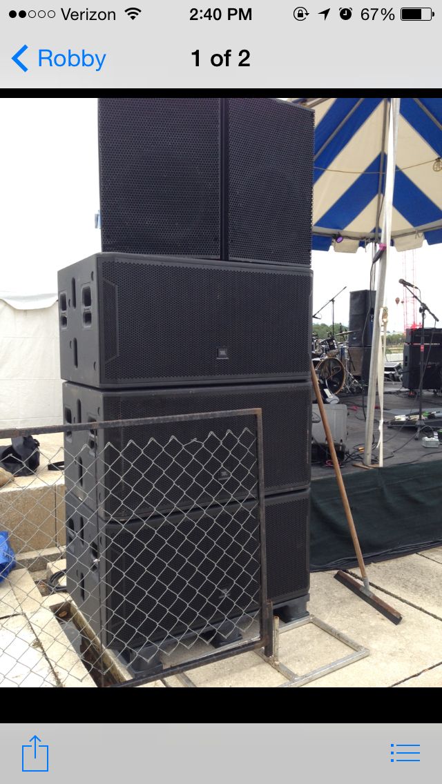 3 of 6 JBL Dual 18's along with 2 of 4 FDT 15 inch