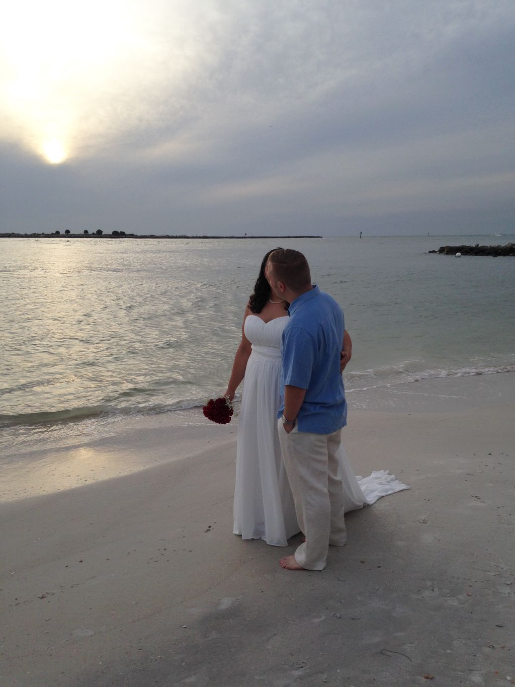 Don't worry about clouds. Beach photos are always 