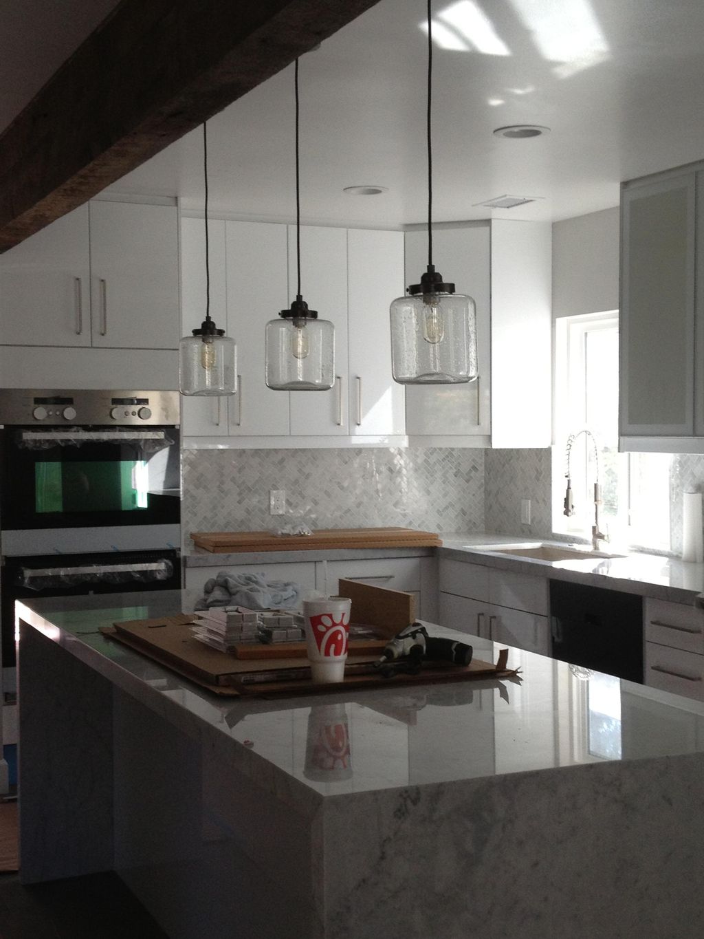 another custom ikea kitchen and wrapped glue lam b