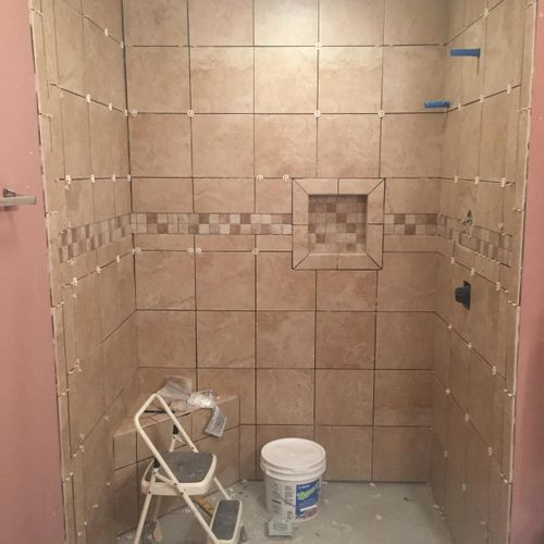Installing Tile Shower