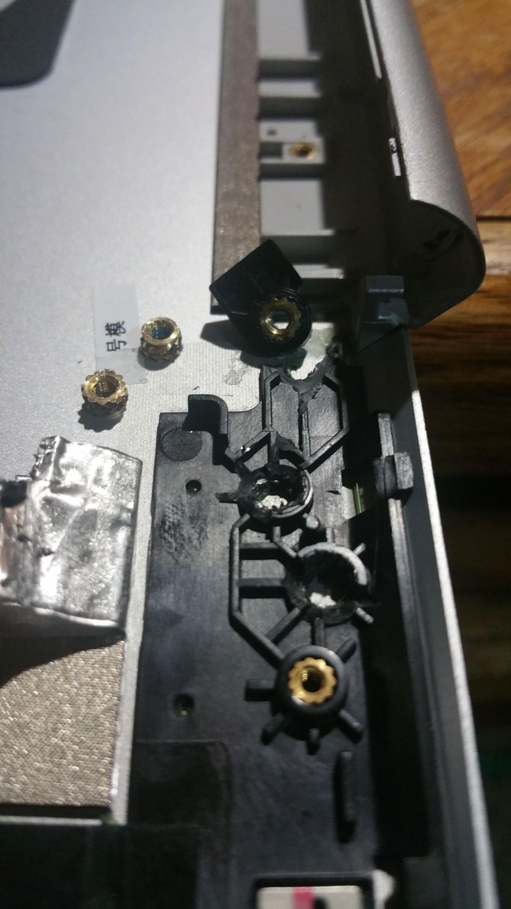 Had to modify laptop to reattach display to chassi