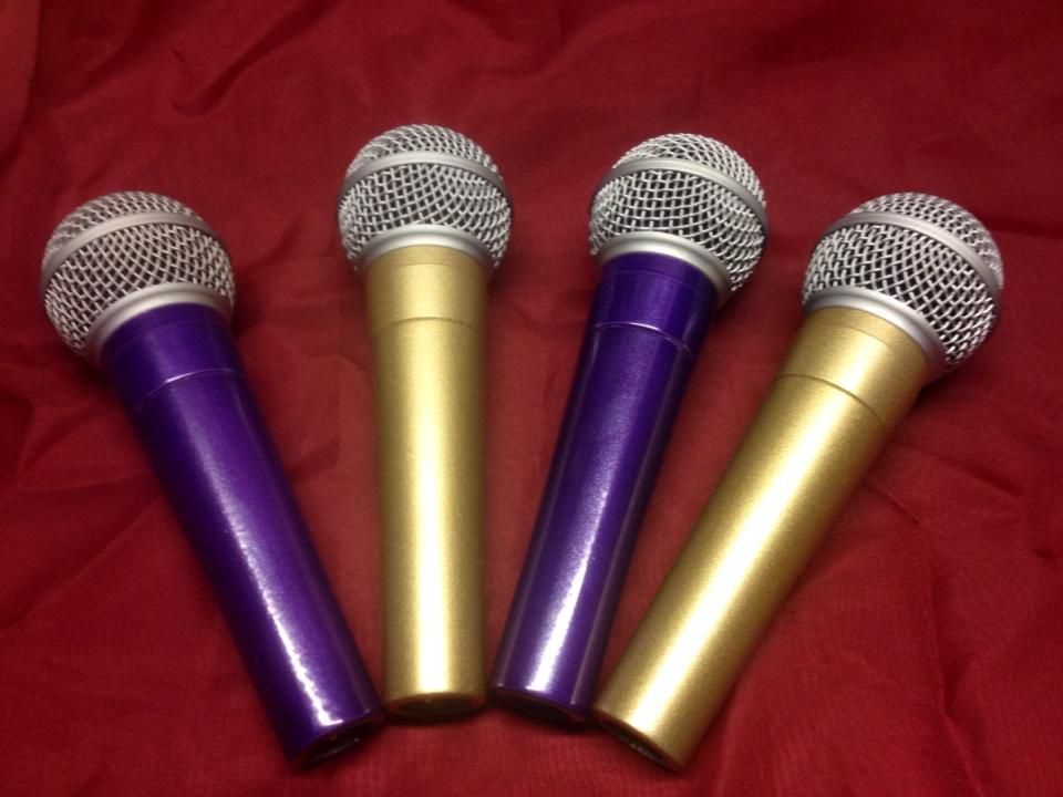 SM58 microphones we powdercoated for Prince