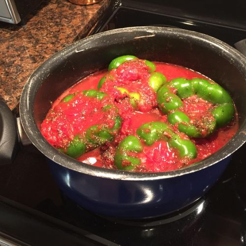 Homemade stuffed peppers So  comforting