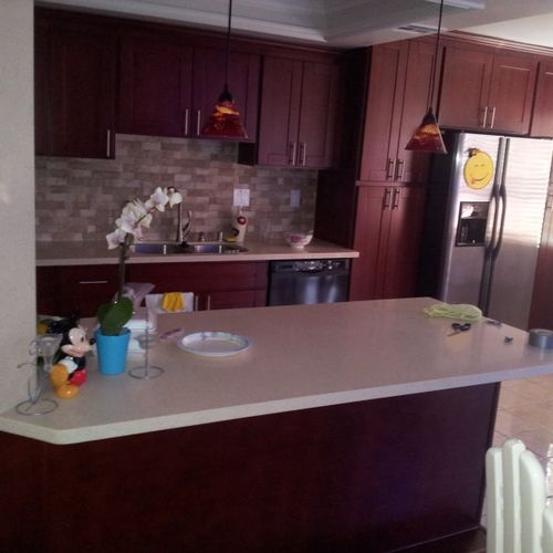 same kitchen in Monrovia with island