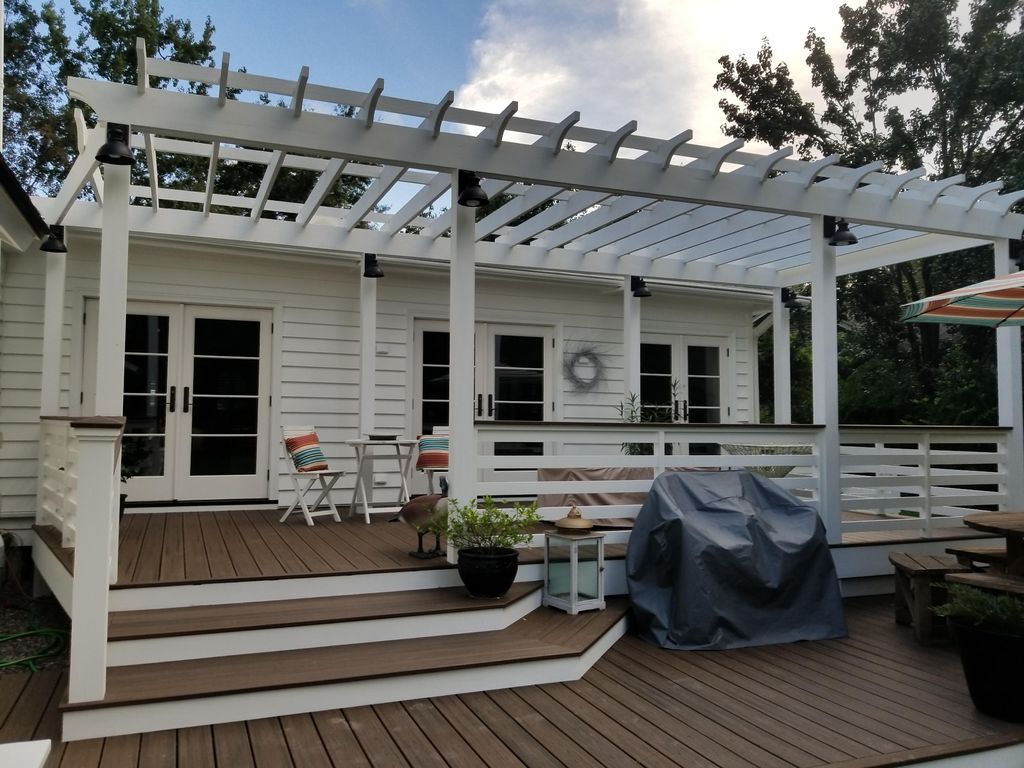 Custom Pergola and Custom Trex Deck - Mt Pleasant,