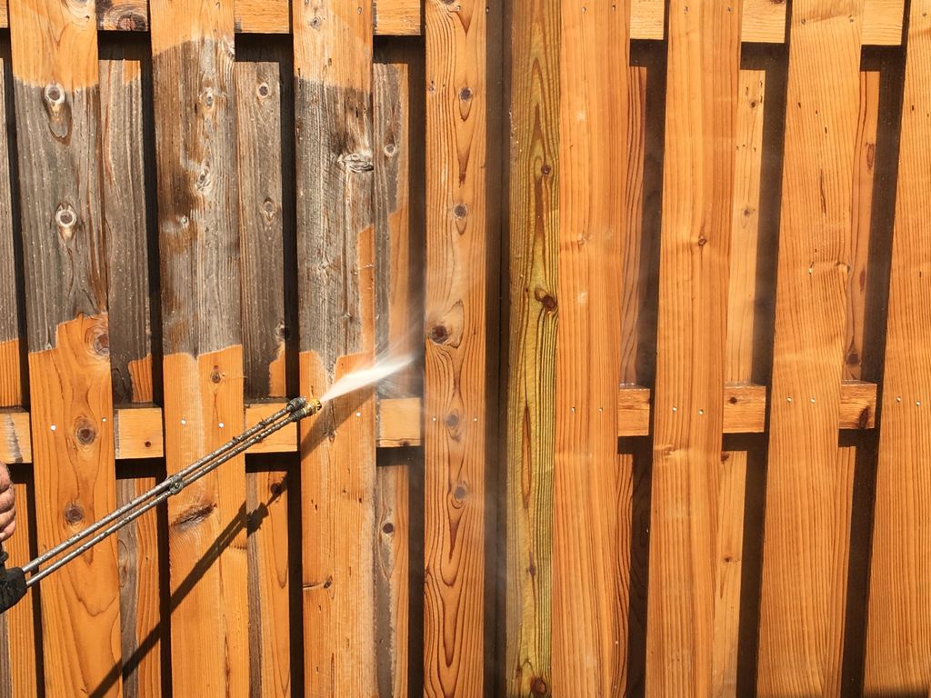 Pressure Washed Fence