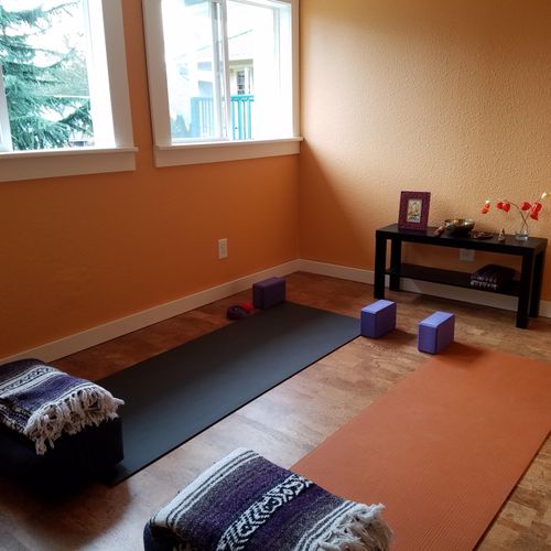 Private yoga set-up