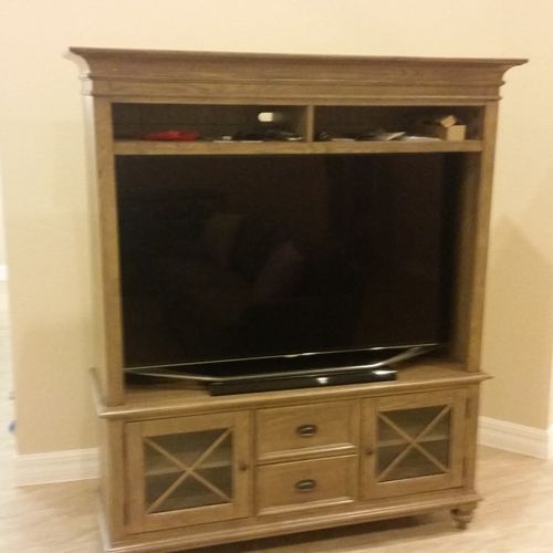 Brand new TV and assembled entertainment unit