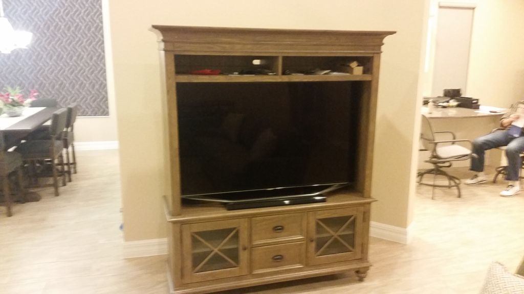 Brand new TV and assembled entertainment unit