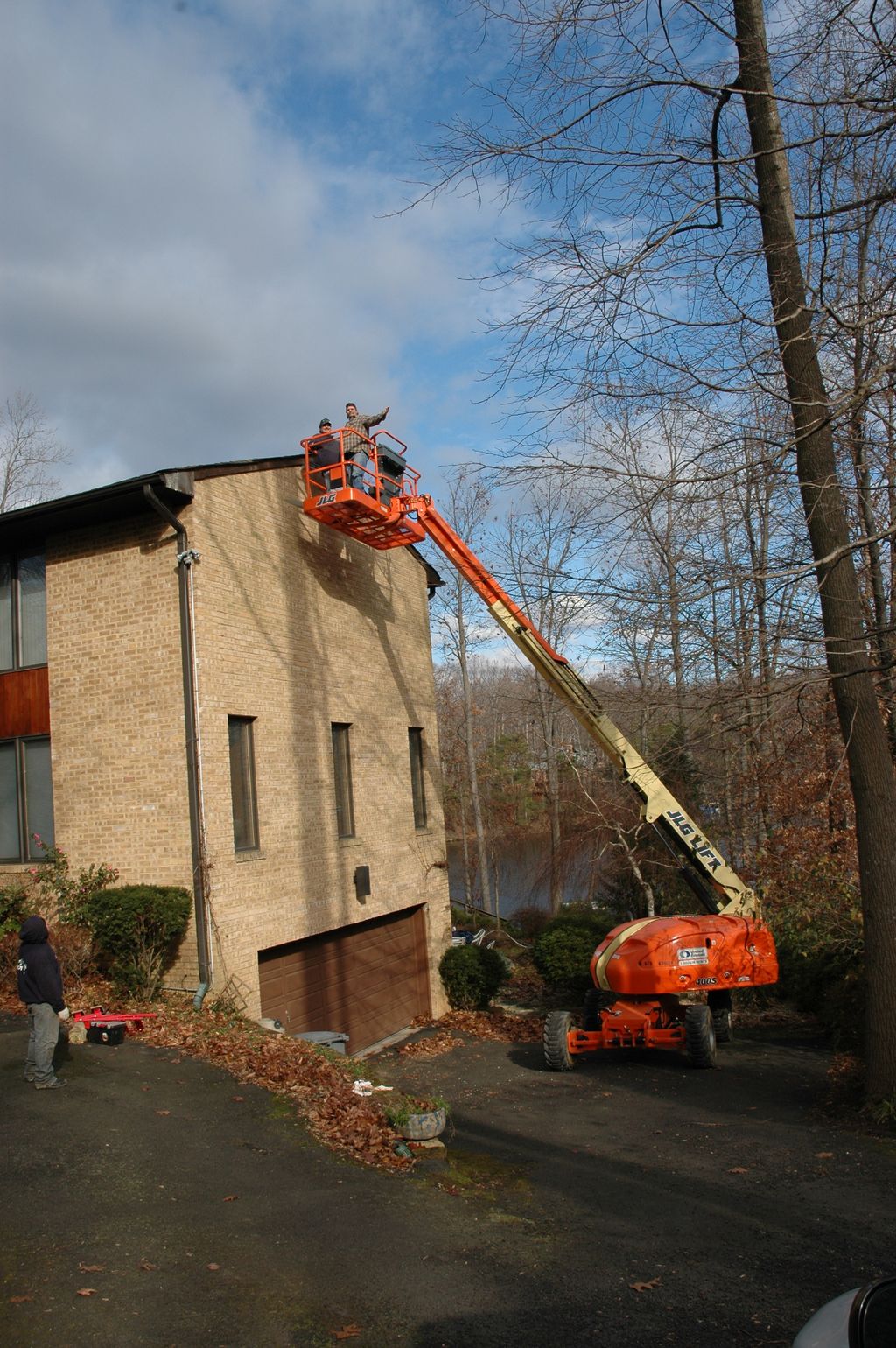 Repairs to rotted wood way up high