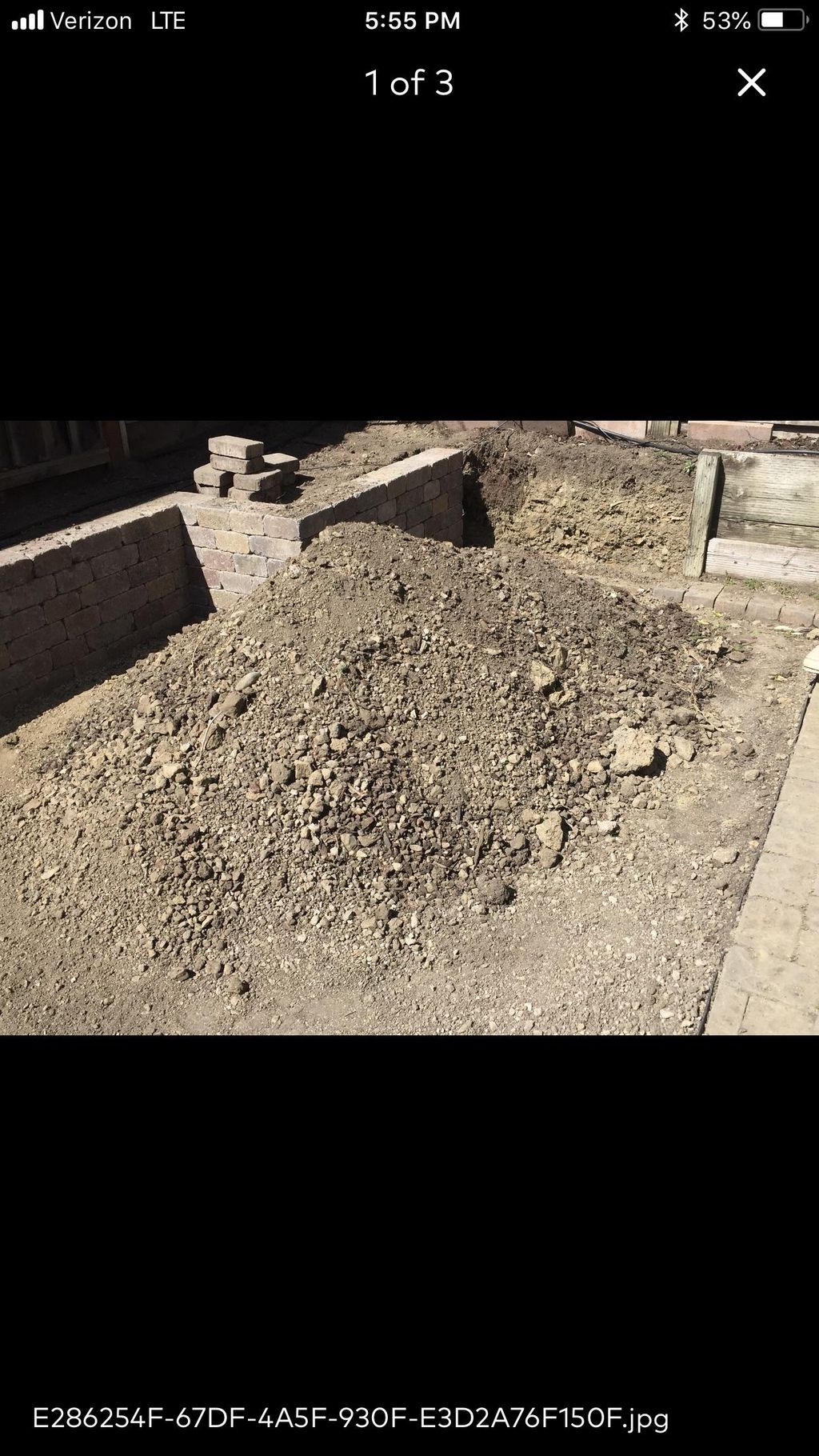 Hauled away a dirt job