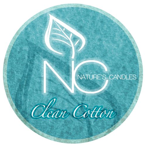 Natures Candles -"Cotton Clean": Product Label Des
