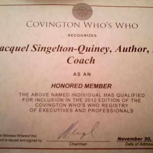 I became a member of Covington 2012, I was honored