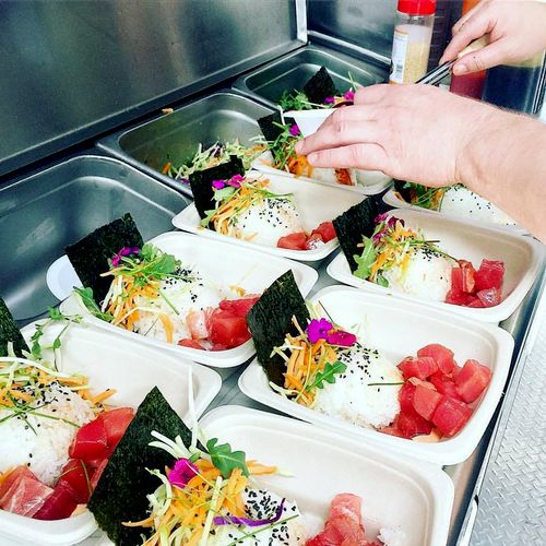 Catering Poke Bowls for Go Daddy Campus Carlsbad