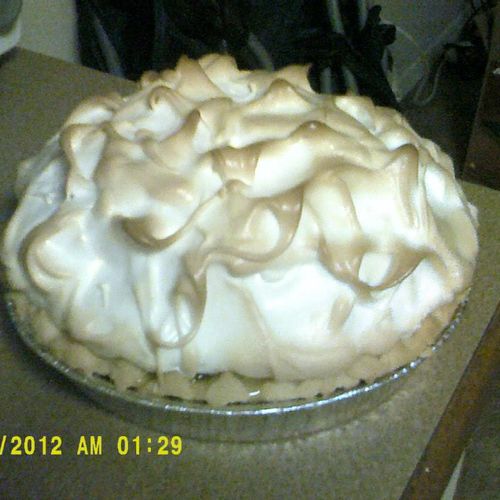 This is my famous chocolate meringue pie.