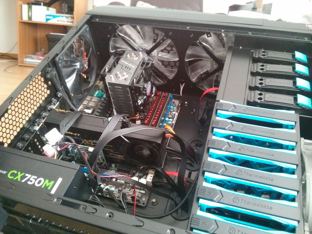 Custom AMD PC in a ThermalTake Chase MK1 case.
