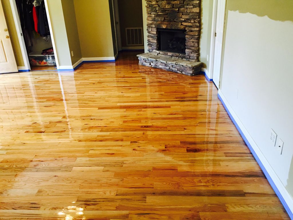 hardwood flooring after I applied the finish