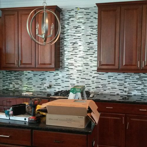 Custom built cabinets and counter tops!!!