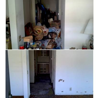 Before and After Our Crew got rid of All the Clutt