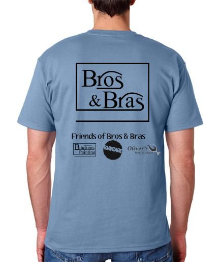 Simple one color screen printing for social group.
